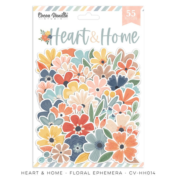 Scrapbooking  Cocoa Vanilla Heart & Home Floral Ephemera Ephemera