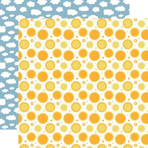Scrapbooking  Echo Park Here Comes The Sun Double-Sided Cardstock 12"X12" - Feels Like Sunshine Paper 12"x12"