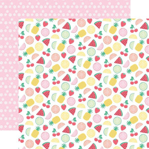 Scrapbooking  Echo Park Sun Kissed Double-Sided Cardstock 12"X12" - Feeling Fruity Paper 12"x12"