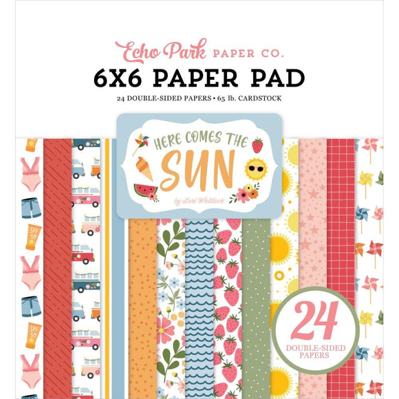 Scrapbooking  Echo Park Here Comes The Sun Double-Sided Paper Pad 6