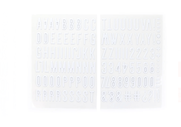 Scrapbooking  Elles Studio - Large White Puffy Alphabet Stickers Alphas