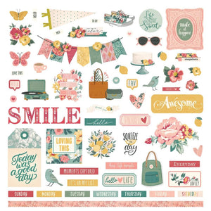 Scrapbooking  Photoplay Hello Lovely Stickers 12"X12" stickers
