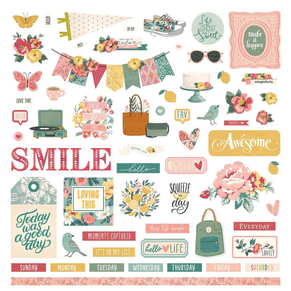 Scrapbooking  Photoplay Hello Lovely Stickers 12