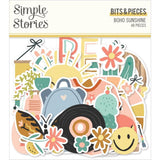 Scrapbooking  Simple Stories Boho Sunshine Bits & Pieces Die-Cuts 48/Pkg ephemera