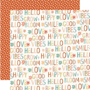 Scrapbooking  Simple Stories Boho Sunshine Double-Sided Cardstock 12"X12" - Good Vibes Paper 12"x12"