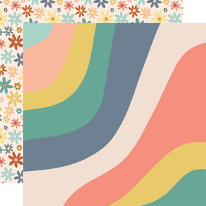 Scrapbooking  Simple Stories Boho Sunshine Double-Sided Cardstock 12"X12" - Groovy Paper 12"x12"