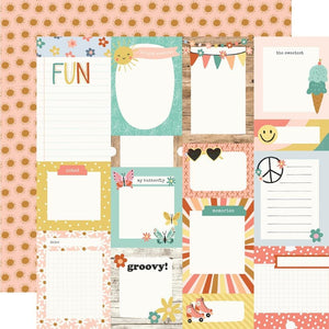 Scrapbooking  Simple Stories Boho Sunshine Double-Sided Cardstock 12"X12" - Journal Elements Paper 12"x12"