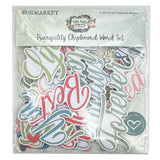 Scrapbooking  49 and Market Vintage Artistry Tranquility Chipboard Word Set 51pk Embellishments