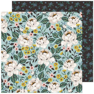 Scrapbooking  Maggie Holmes Market Square Double-Sided Cardstock 12"X12" - Fresh Bouquet Paper 12"x12"