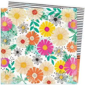 Scrapbooking  Vicki Boutin Color Study Double-Sided Cardstock 12"X12" Floral Study Paper 12"x12"