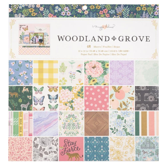 Scrapbooking  Maggie Holmes Woodland Grove Single-Sided Paper Pad 12