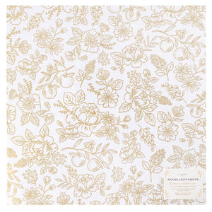 Scrapbooking  Maggie Holmes Woodland Grove Specialty Paper 12"X12" Pearlescent W/Gold Foil Vellum and Acetate