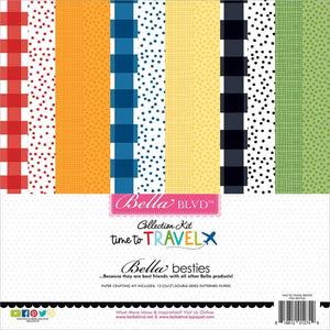 Scrapbooking  Bella Blvd Besties Collection Kit 12"X12" Time To Travel Paper 12"x12"