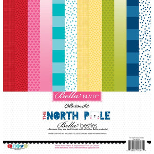 Scrapbooking  Bella Blvd The North Pole Besties Collection Kit 12"X12" Paper 12"X12"