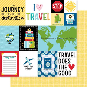 Scrapbooking  Bella Blvd Time To Travel Double-Sided Cardstock 12"X12" - Daily Details Paper 12"x12"