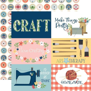 Scrapbooking  Carta Bella Craft & Create Double-Sided Cardstock 12"X12" - 6x4 Journaling Cards Paper 12"x12"