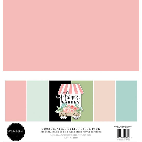 Scrapbooking  Carta Bella Double-Sided Solid Cardstock 12