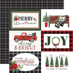 Scrapbooking  Home For Christmas Double-Sided Cardstock 12"X12" -6x4 Journaling Cards Paper 12"x12"