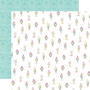 Scrapbooking  Flora No. 3 Double-Sided Cardstock 12"X12" - Bright Stems Paper 12x12