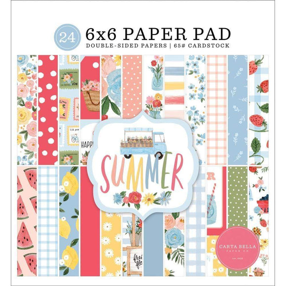 Scrapbooking  Carta Bella Summer Double-Sided Paper Pad 6
