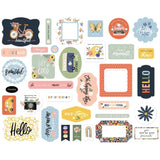 Scrapbooking  Carta Bella Cardstock Ephemera 33/Pkg Icons, Here, There And Everywhere stickers
