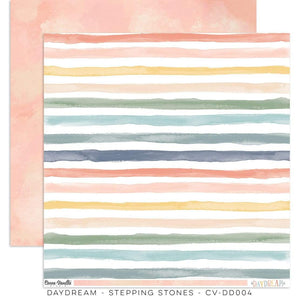 Scrapbooking  Cocoa Vanilla Daydream Double Sided 12'x12 Paper - Stepping Stones Paper 12"x12"