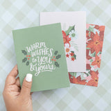 Scrapbooking  Crate Paper A2 Cards W/Envelopes (4.375"X5.75") 40/Box Mittens & Mistletoe cards