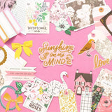 Scrapbooking  Maggie Holmes Garden Party Ephemera Cardstock Die-Cuts Cardstock & Vellum W/Gold Foil Ephemera