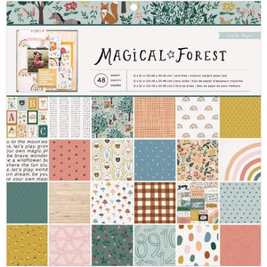 Scrapbooking  Magical Forest Single-Sided Paper Pad 12"X12" 48/Pkg , 24 Designs/2 Each Ephemera
