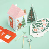 Scrapbooking  Crate Paper Mittens & Mistletoe Advent Calendar 40/Pkg Makes 25 Houses kit