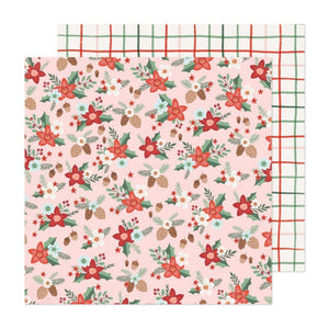 Scrapbooking  Crate Paper Mittens & Mistletoe Double-Sided Cardstock 12"X12" -Happiest Holiday Paper 12"x12"