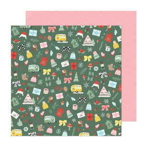 Scrapbooking  Crate Paper Mittens & Mistletoe Double-Sided Cardstock 12"X12" - Make It Merry Paper 12"x12"