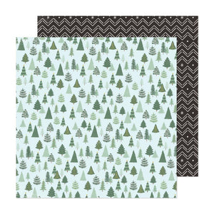 Scrapbooking  Crate Paper Mittens & Mistletoe Double-Sided Cardstock 12"X12" - Round The Tree Paper 12"x12"