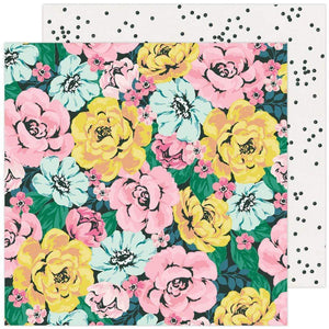 Scrapbooking  Maggie Holmes Garden Party Double-Sided Cardstock 12"X12" - Freshly Picked Paper 12"x12"