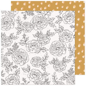 Scrapbooking  Maggie Holmes Marigold Double-Sided Cardstock 12"X12" -  Stay True Paper 12"x12"