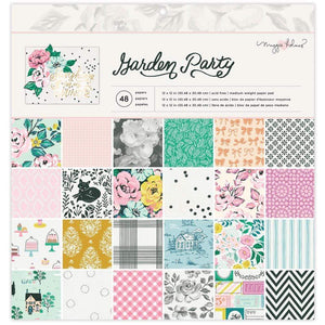 Scrapbooking  Maggie Holmes Garden Party Single-Sided Paper Pad 12"X12" 48/Pkg Paper Pad