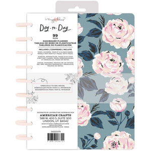 Scrapbooking  Maggie Holmes Day-To-Day Undated Dashboard Planner 7.5"X9.5" Blue & Pink Rose Planner