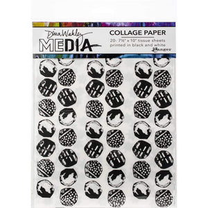 Scrapbooking  Dina Wakley Media Collage Tissue Paper 7.5"X10" 20/Pkg Backgrounds mixed media