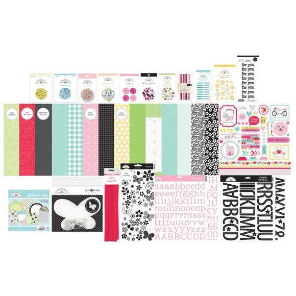 Scrapbooking  Doodlebug Collection Value Bundle My Happy Place Collection Kit