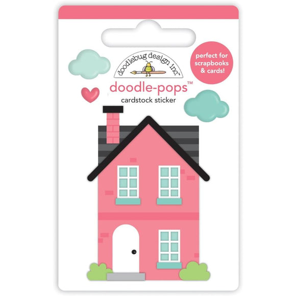 Scrapbooking  Doodlebug Doodle-Pops 3D Stickers Our House Embellishments