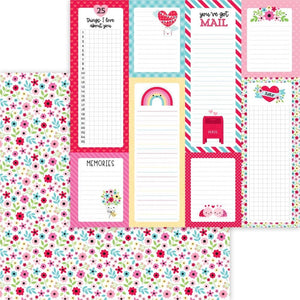 Scrapbooking  Doodlebug Lots Of Love Double-Sided Cardstock 12"X12" - Forever Flowers Paper 12"x12"