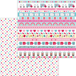 Scrapbooking  Doodlebug Lots Of Love Double-Sided Cardstock 12"X12" - Sprinkled with Love Paper 12"x12"