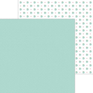 Scrapbooking  Doodlebug My Happy Place Double-Sided Cardstock 12"X12" -Mint To Be Paper 12"x12"