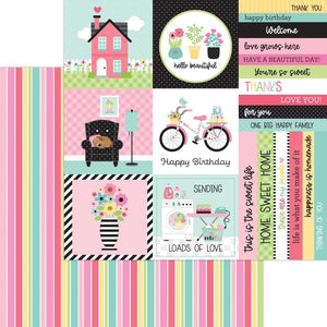 Scrapbooking  Doodlebug My Happy Place Double-Sided Cardstock 12"X12" -So Happy Together Paper 12"x12"
