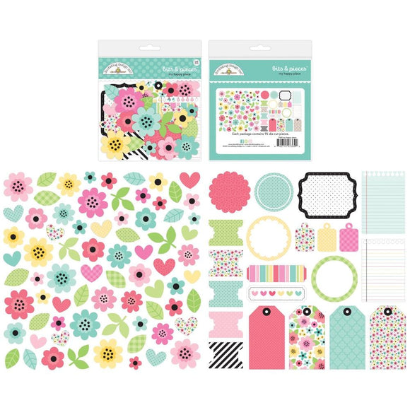 Scrapbooking  Doodlebug Odds & Ends Bits & Pieces Die-Cuts My Happy Place Paper Pad
