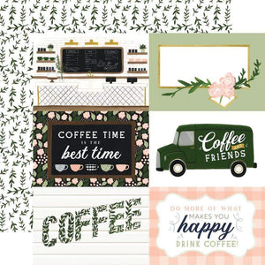 Scrapbooking  Coffee & Friends Double-Sided Cardstock 12"X12" -  6x4 Journaling Cards Paper 12"x12"