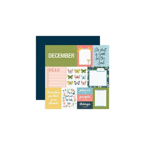 Scrapbooking  Echo Park Day In The Life No. 2 Double-Sided Cardstock 12"X12" December Paper 12"X12"