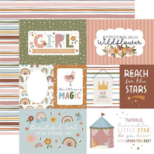 Scrapbooking  Echo Park Dream Big Little Girl Double-Sided Cardstock 12"X12" - Multi Journaling Cards Paper 12"x12"