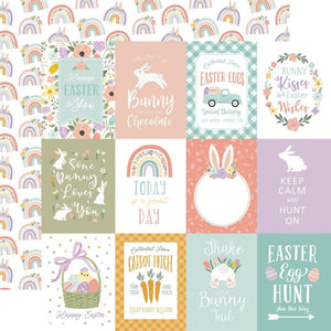Scrapbooking  Echo Park It's Easter Time Double-Sided Cardstock 12"X12" - 3x4 Journaling Cards Paper 12"x12"
