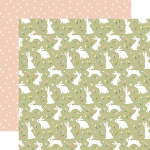 Scrapbooking  Echo Park It's Easter Time Double-Sided Cardstock 12"X12" - Blissful Bunnies Paper 12"x12"